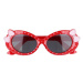 Sunmania Červeno-biele bodkované slnečné okuliare pre deti &quot;Sweet&quot; 393702145