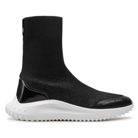 Calvin Klein Jeans Sneakersy Eva Runner High Sock Mtr YW0YW01485 Čierna