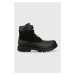 Členkové topánky BOSS Adley pánske, čierna farba, 50498508