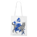 Plátená taška s potlačou mačky a kvetín - perfektný darček pre milovníkov mačiek