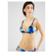 TOPSHOP Bikinový top  modrá / pastelovo modrá / tmavomodrá / šedobiela