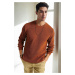 18369 Dewberry Knitwear Mens Sweater-CINNAMON