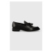 Kožené mokasíny Vagabond Shoemakers FRANCES 2.0 dámske, čierna farba, na plochom podpätku, 5606.