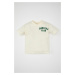 DEFACTO Baby Boy Crew Neck Printed Short Sleeve T-Shirt