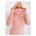 Plus size light pink sweater with cuffs