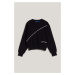 Sveter Karl Lagerfeld Jeans Klj Contrast Ribbed Sweater Black