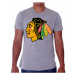 47 Brand Frozen Rope Tee Grey Chicago Blackhawks