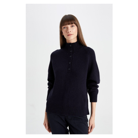 DEFACTO Relax Fit Button-down Collar Sweater