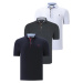 TRIPLE SET T8582 DEWBERRY MENS T-SHIRT-NAVY BLUE-ANTHRACITE-WHITE