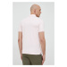 Bavlnené polo tričko Calvin Klein ružová farba, jednofarebné, K10K111657
