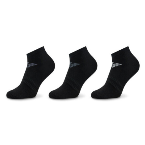 Emporio Armani Súprava 3 párov nízkych členkových ponožiek 300048 3R234 73320 Čierna