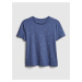 Tričko shrunken print t-shirt Modrá