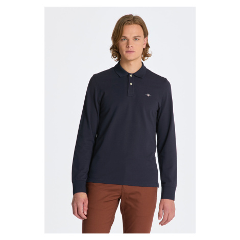 POLOKOŠEĽA GANT REG SHIELD LS PIQUE RUGGER EVENING BLUE