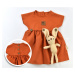 Dievčenské letné šaty - Zajačik, oranžový