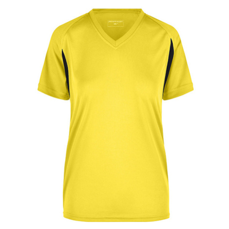 James&amp;Nicholson Dámske funkčné tričko JN316 Yellow