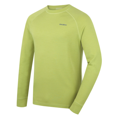 Men's merino sweatshirt HUSKY Aron M bright green