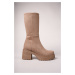 Riccon Henelra Women's Boots 0012270 Mink Suede