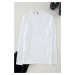 Trendyol White Casual Slim Slim Fit Crew Neck Textured Knitwear Sweater