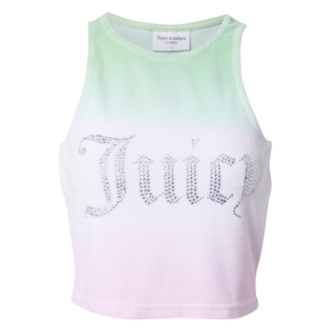 Juicy Couture Top 'AMORA'  svetlozelená / fialová / strieborná / biela