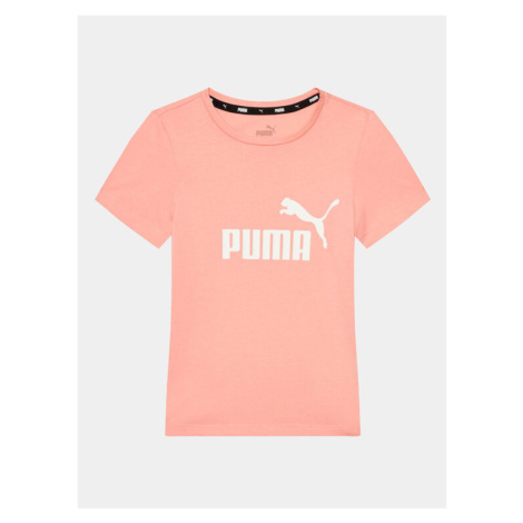 Puma Tričko Ess Logo 587029 Oranžová Regular Fit
