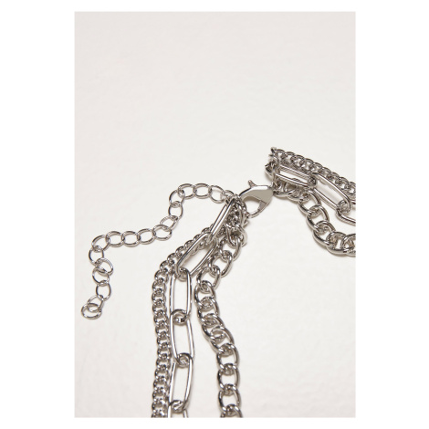 Necklace with layered chain - silver colors Urban Classics