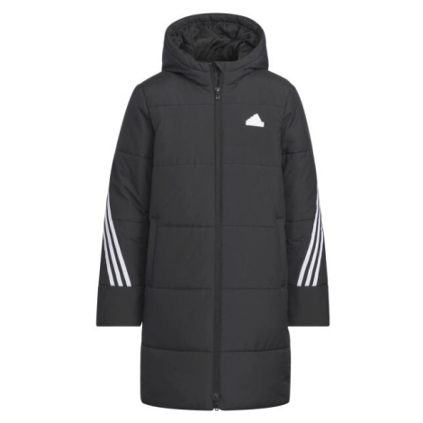 adidas 3-STRIPES PADDED JACKET Detská zateplená bunda, čierna, veľkosť