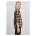 Urban Classics Ladies Turnup Checked Flanell Shirt black/softtaupe