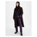 Tmavohnedý dámsky kockovaný kabát s prímesou vlny Levi's® Off Campus Wooly Coat