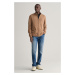 SVETER GANT EXTRAFINE MERINO WOOL ZIP CARDIGAN DK. SAND MELANGE