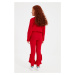 Trendyol Red Frilly Girl Knitted Leggings
