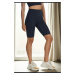 95111 Dewberry Sports Compact High Waist Short Leggings-NAVY