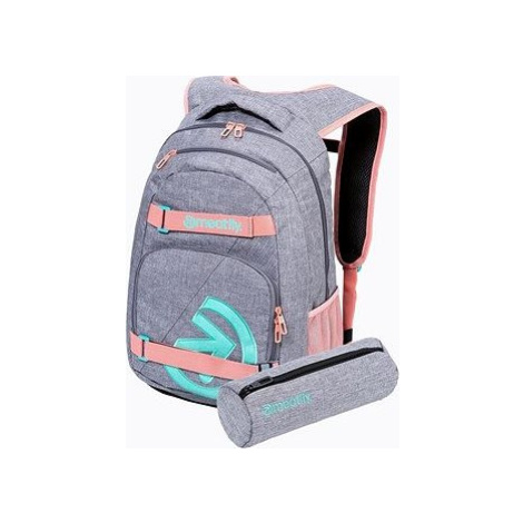 Meatfly EXILE Backpack, Pink/Grey Heather