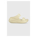 Šľapky Crocs Classic Crush Sandal dámske, béžová farba, na platforme, 207670