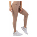 Nebbia Organic Cotton Ribbed High-Waist Leggings Brown Fitness nohavice