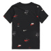 Nike Sportswear Tričko  tmavosivá / červená / čierna / biela