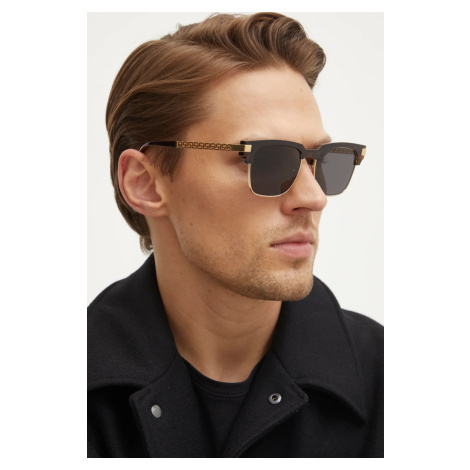 Slnečné okuliare Versace pánske, hnedá farba, 0VE4447