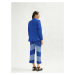 Influencer Nohavice 'Striped knit pants'  kráľovská modrá / biela