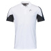 Pánské tričko Head Club 22 Tech Polo Shirt Men White/Dark Blue L