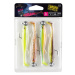 Fox rage gumová nástraha slick shad 4 mixed uv color pack loaded - 9 cm 7 g 2/0