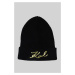 Čapica Karl Lagerfeld K/Signature Wool Beanie Čierna