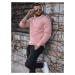 Dstreet Men's Solid Color Pink Sweatshirt From