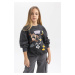 DEFACTO Girl's Looney Tunes Oversize Fit Crew Neck Sweatshirt