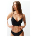 Trendyol Premium Black Polyamide Push Up Bustier Knitted Bra