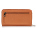 Dámska kožená peňaženka s ozdobným okrajom, veľká, oranžová 14-1-936-6