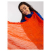 Orange airy women's scarf with pleats