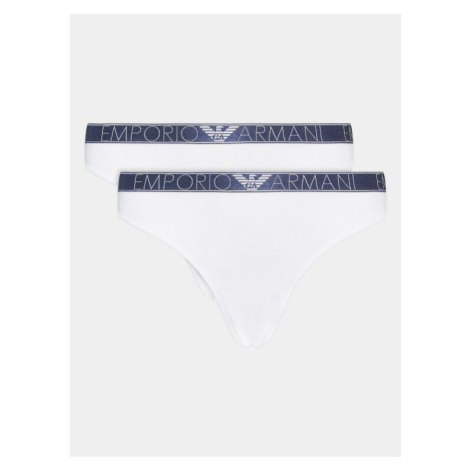 Emporio Armani Underwear Súprava 2 kusov stringových nohavičiek 163333 3R221 00010 Biela