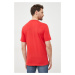Tričko BOSS pánske, červená farba, melanžové