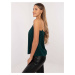 Tmavozelený elegantný top s retiazkami LK-TP-508592-1.99-dark green