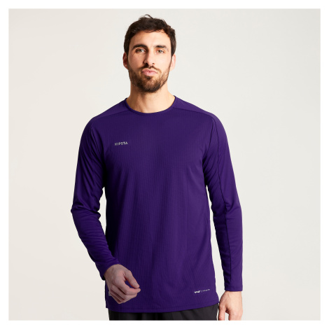 Futbalový dres s dlhým rukávom VIRALTO CLUB fialový KIPSTA