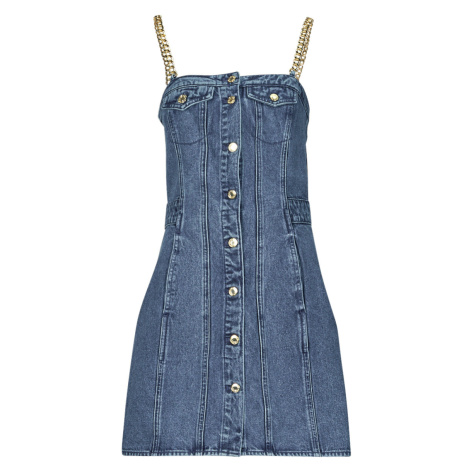 MICHAEL Michael Kors  CHAIN STRAP DENIM DRESS  Krátke šaty Modrá